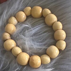 Natural Wooden Bead Bracelet